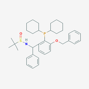 N-{[3-(benzyloxy)-2-(dicyclohexylphosphanyl)phenyl](phenyl)methyl}-2-methylpropane-2-sulfinamide