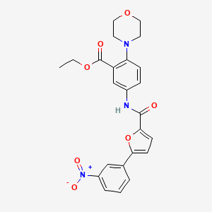 Ethyl 2-(morpholin-4-yl)-5-({[5-(3-nitrophenyl)furan-2-yl]carbonyl}amino)benzoate