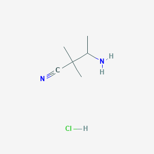 3-Amino-2,2-dimethylbutanenitrile hydrochloride