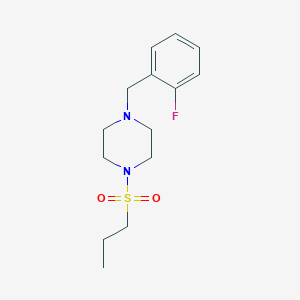 molecular formula C14H21FN2O2S B12499744 1-(2-Fluorobenzyl)-4-(propylsulfonyl)piperazine 