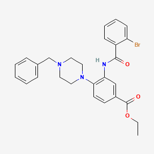 Ethyl 4-(4-benzylpiperazin-1-yl)-3-{[(2-bromophenyl)carbonyl]amino}benzoate