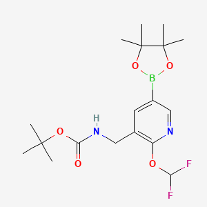 Tert-butyl ((2-(difluoromethoxy)-5-(4,4,5,5-tetramethyl-1,3,2-dioxaborolan-2-yl)pyridin-3-yl)methyl)carbamate