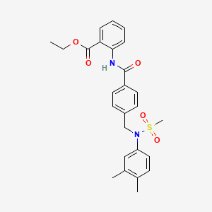 molecular formula C26H28N2O5S B12499782 Ethyl 2-{[(4-{[(3,4-dimethylphenyl)(methylsulfonyl)amino]methyl}phenyl)carbonyl]amino}benzoate 