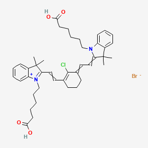 1-(5-Carboxypentyl)-2-[2-(3-{2-[1-(5-carboxypentyl)-3,3-dimethylindol-2-ylidene]ethylidene}-2-chlorocyclohex-1-en-1-yl)ethenyl]-3,3-dimethylindol-1-ium bromide