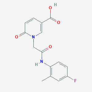 1-{2-[(4-Fluoro-2-methylphenyl)amino]-2-oxoethyl}-6-oxo-1,6-dihydropyridine-3-carboxylic acid