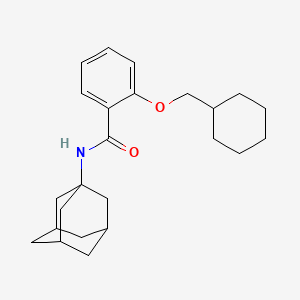 molecular formula C24H33NO2 B12499803 N-(1-adamantyl)-2-(cyclohexylmethoxy)benzamide 