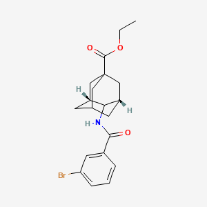 molecular formula C20H24BrNO3 B12499824 ethyl (3R,5S,7s)-4-{[(3-bromophenyl)carbonyl]amino}tricyclo[3.3.1.1~3,7~]decane-1-carboxylate 