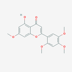 molecular formula C19H18O7 B1249987 5-羟基-7,2',4',5'-四甲氧基黄酮 