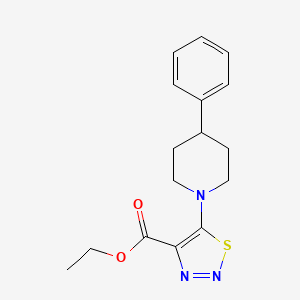 molecular formula C16H19N3O2S B12499871 Ethyl 5-(4-phenylpiperidin-1-yl)-1,2,3-thiadiazole-4-carboxylate 