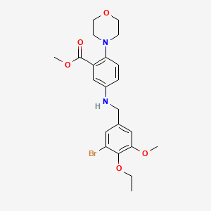 Methyl 5-[(3-bromo-4-ethoxy-5-methoxybenzyl)amino]-2-(morpholin-4-yl)benzoate