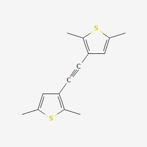 molecular formula C14H14S2 B12499893 1,2-Bis(2,5-dimethylthiophen-3-yl)ethyne 