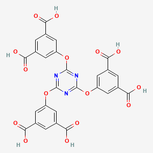 molecular formula C27H15N3O15 B12499907 5,5',5''-((1,3,5-Triazine-2,4,6-triyl)tris(oxy))triisophthalic acid 