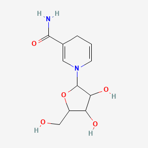 molecular formula C11H16N2O5 B12499911 1-[3,4-dihydroxy-5-(hydroxymethyl)oxolan-2-yl]-4H-pyridine-3-carboxamide 