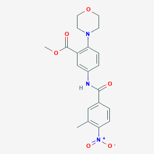 Methyl 5-{[(3-methyl-4-nitrophenyl)carbonyl]amino}-2-(morpholin-4-yl)benzoate