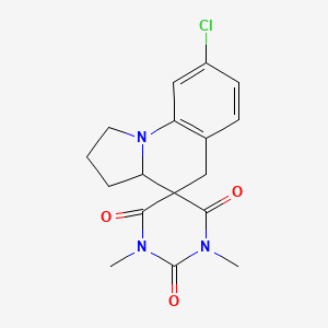 8'-chloro-1,5-dimethyl-2',3',3'a,5'-tetrahydro-1'H-spiro[1,5-diazinane-3,4'-pyrrolo[1,2-a]quinoline]-2,4,6-trione