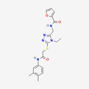 N-{[5-({2-[(3,4-dimethylphenyl)amino]-2-oxoethyl}sulfanyl)-4-ethyl-4H-1,2,4-triazol-3-yl]methyl}furan-2-carboxamide