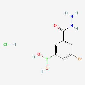 (3-Bromo-5-(hydrazinecarbonyl)phenyl)boronic acid hydrochloride