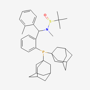 molecular formula C39H54NOPS B12500023 N-({2-[bis(adamantan-1-yl)phosphanyl]phenyl}(2-methylphenyl)methyl)-N,2-dimethylpropane-2-sulfinamide 