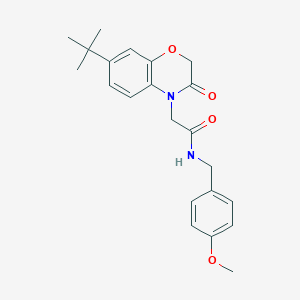 2-(7-tert-butyl-3-oxo-2,3-dihydro-4H-1,4-benzoxazin-4-yl)-N-(4-methoxybenzyl)acetamide