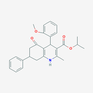 Propan-2-yl 4-(2-methoxyphenyl)-2-methyl-5-oxo-7-phenyl-1,4,5,6,7,8-hexahydroquinoline-3-carboxylate