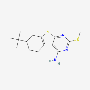 molecular formula C15H21N3S2 B12500082 7-Tert-butyl-2-(methylsulfanyl)-5,6,7,8-tetrahydro[1]benzothieno[2,3-d]pyrimidin-4-amine 