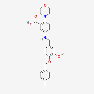 5-({3-Methoxy-4-[(4-methylbenzyl)oxy]benzyl}amino)-2-(morpholin-4-yl)benzoic acid