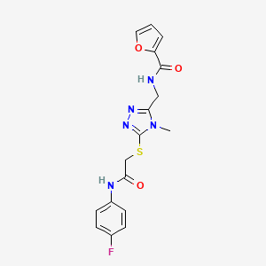 N-{[5-({2-[(4-fluorophenyl)amino]-2-oxoethyl}sulfanyl)-4-methyl-4H-1,2,4-triazol-3-yl]methyl}furan-2-carboxamide