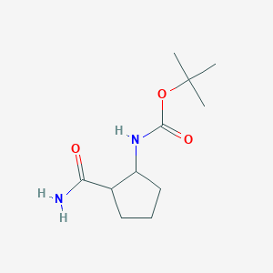 molecular formula C11H20N2O3 B12500097 Tert-butyl N-(2-carbamoylcyclopentyl)carbamate 