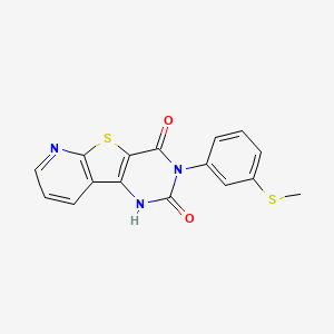 molecular formula C16H11N3O2S2 B12500104 5-(3-methylsulfanylphenyl)-8-thia-3,5,10-triazatricyclo[7.4.0.02,7]trideca-1(9),2(7),10,12-tetraene-4,6-dione 