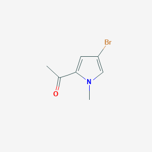 molecular formula C7H8BrNO B12500107 1-(4-Bromo-1-methyl-1H-pyrrol-2-yl)ethan-1-one 