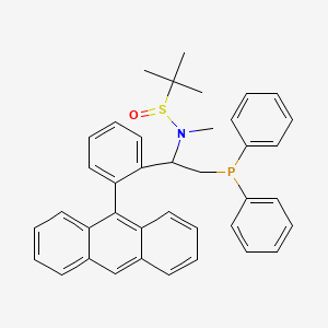 molecular formula C39H38NOPS B12500111 [S(R)]-N-[(1S)-1-[2-(9-Anthracenyl)phenyl]-2-(diphenylphosphino)ethyl]-N,2-dimethyl-2-propanesulfinamide 