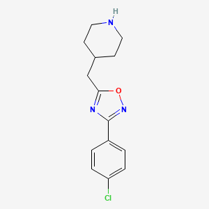 4-{[3-(4-Chlorophenyl)-1,2,4-oxadiazol-5-yl]methyl}piperidine