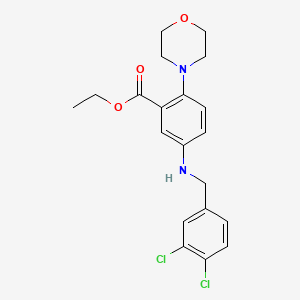 molecular formula C20H22Cl2N2O3 B12500136 Ethyl 5-[(3,4-dichlorobenzyl)amino]-2-(morpholin-4-yl)benzoate 