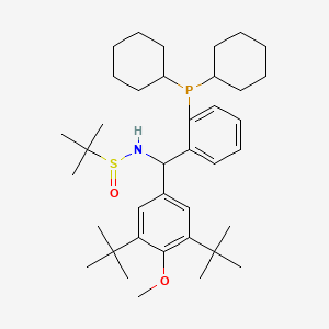 (R)-N-[(R)-(3,5-Di-tert-butyl-4-methoxyphenyl)[2-(dicyclohexylphosphino)phenyl]methyl]-2-methylpropane-2-sulfinamide