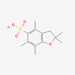 molecular formula C13H18O4S B12500149 2,2,4,6,7-Pentamethyl-2,3-dihydrobenzofuran-5-sulfonic acid 