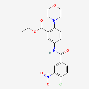 molecular formula C20H20ClN3O6 B12500156 Ethyl 5-{[(4-chloro-3-nitrophenyl)carbonyl]amino}-2-(morpholin-4-yl)benzoate 