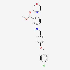 molecular formula C26H27ClN2O4 B12500166 Methyl 5-({4-[(4-chlorobenzyl)oxy]benzyl}amino)-2-(morpholin-4-yl)benzoate 