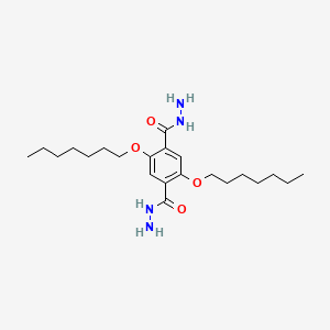 molecular formula C22H38N4O4 B12500181 2,5-Bis(heptyloxy)terephthalohydrazide 