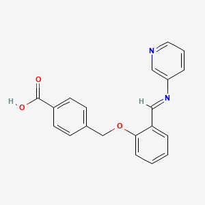 4-({2-[(E)-(pyridin-3-ylimino)methyl]phenoxy}methyl)benzoic acid