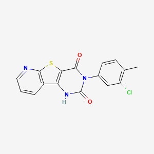 5-(3-chloro-4-methylphenyl)-8-thia-3,5,10-triazatricyclo[7.4.0.02,7]trideca-1(9),2(7),10,12-tetraene-4,6-dione