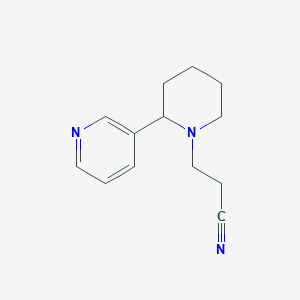 3-[2-(Pyridin-3-YL)piperidin-1-YL]propanenitrile