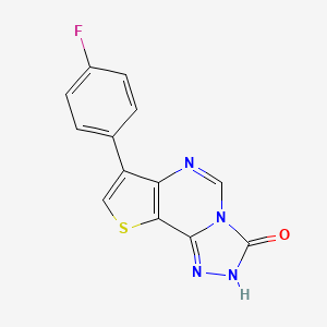 molecular formula C13H7FN4OS B12500244 7-(4-fluorophenyl)thieno[2,3-e][1,2,4]triazolo[4,3-c]pyrimidin-3(2H)-one 