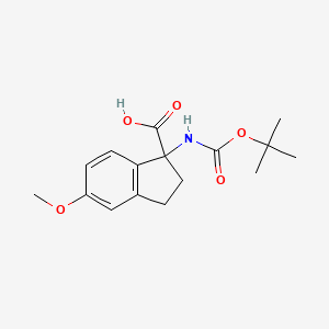 1-((Tert-butoxycarbonyl)amino)-5-methoxy-2,3-dihydro-1H-indene-1-carboxylic acid