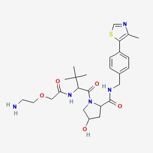 molecular formula C26H37N5O5S B12500275 1-{2-[2-(2-aminoethoxy)acetamido]-3,3-dimethylbutanoyl}-4-hydroxy-N-{[4-(4-methyl-1,3-thiazol-5-yl)phenyl]methyl}pyrrolidine-2-carboxamide 