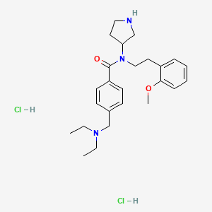 4-[(diethylamino)methyl]-N-[2-(2-methoxyphenyl)ethyl]-N-(pyrrolidin-3-yl)benzamide dihydrochloride