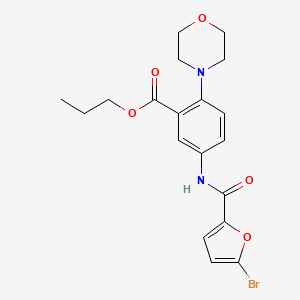 Propyl 5-{[(5-bromofuran-2-yl)carbonyl]amino}-2-(morpholin-4-yl)benzoate