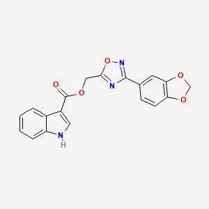 [3-(1,3-benzodioxol-5-yl)-1,2,4-oxadiazol-5-yl]methyl 1H-indole-3-carboxylate