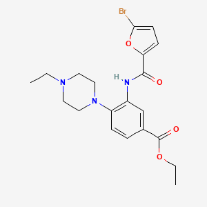 Ethyl 3-{[(5-bromofuran-2-yl)carbonyl]amino}-4-(4-ethylpiperazin-1-yl)benzoate