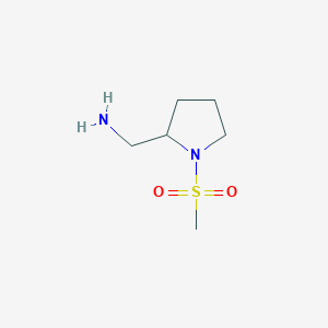 molecular formula C6H14N2O2S B12500321 (1-(Methylsulfonyl)pyrrolidin-2-yl)methanamine 