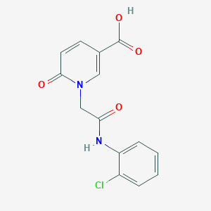 molecular formula C14H11ClN2O4 B12500322 1-{2-[(2-Chlorophenyl)amino]-2-oxoethyl}-6-oxo-1,6-dihydropyridine-3-carboxylic acid 